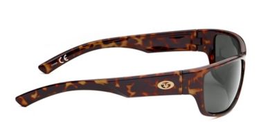 Image showing  Unisex Adult Polycarbonate Rectangle Matecumbe Sunglasses, Polarized, Tortoise, Smoke