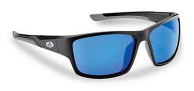 Flying Fisherman Sank Bank Polarized Sunglasses, Black, Smoke Blue