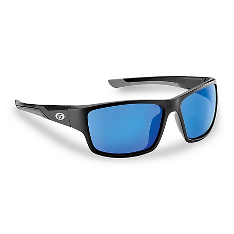 Flying Fisherman Sank Bank Polarized Sunglasses, Black, Smoke Blue