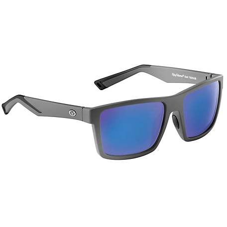 Flying Fisherman Swirl Polarized Sunglasses, Gray, Smoke Blue
