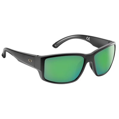 Flying Fisherman Baleen Polarized Sunglasses, Black, Amber Green