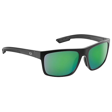 Flying Fisherman Offline Polarized Sunglasses, Black, Amber Green