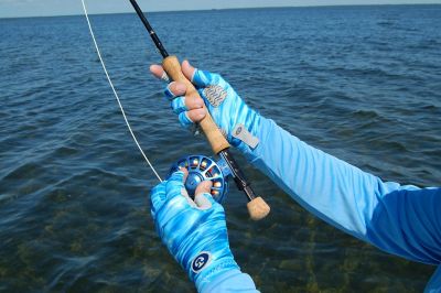 Image showing  Sunbandit Pro Series Fishing Gloves, Blue, Large-XLarge