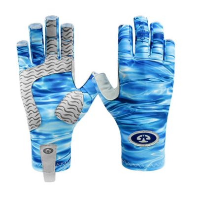 Flying Fisherman Sunbandit Pro Series Fishing Gloves Blue SM MED