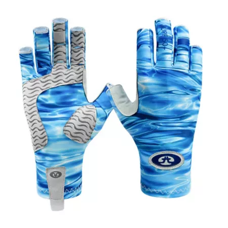 Flying Fisherman Sunbandit Pro Series Fishing Gloves Blue SM MED Hunting Gloves