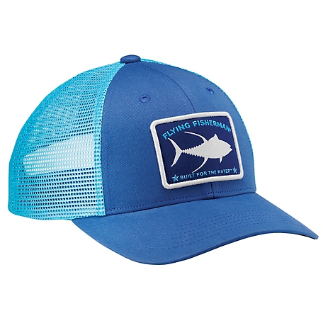 Flying Fisherman Yellowfin Tuna Patch Trucker Hat, Royal, One Size