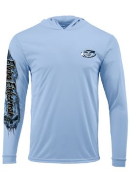 Flying Fisherman Pirate Skull Long-Sleeve Performance Hoodie