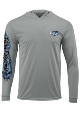 Flying Fisherman Pirate Skull Long-Sleeve Performance Hoodie