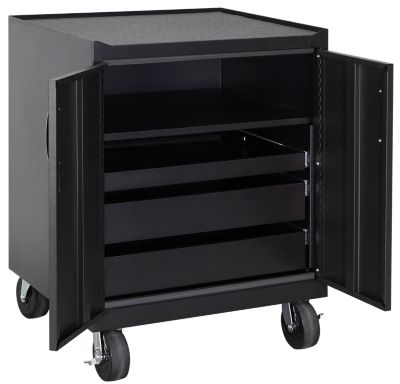 Image showing 8 th Stack-On Base Cabinet with 3 Drawers and 1 Shelf - Stack-On Welded Steel Garage Storage, GCB-3DR-BB