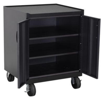 Image showing  26.5 in. x 35 in. Welded Steel Garage Storage Base Cabinet with 2 Shelves, GCB-2SF-BB