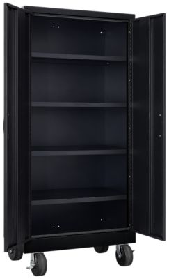 Image showing  65 in. x 30 in. Welded Steel Garage Storage Tall Locker with 4 Shelves