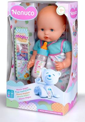 Nenuco Soft Baby Doll with Magic Bottle, Colorful Outfits, 29 cm, 700012691