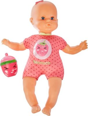 Nenuco Soft Baby Doll with Rattle Bottle, Colorful Outfits, 35cm