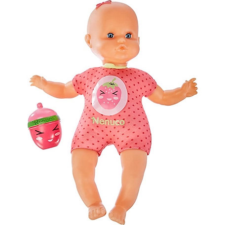 Nenuco Soft Baby Doll with Rattle Bottle, Colorful Outfits, 35cm