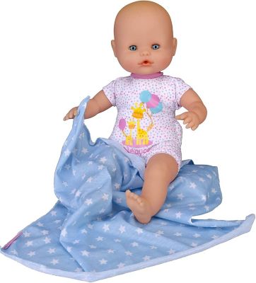 Nenuco Soft Baby Doll with Rattle Bottle, Colored Outfits, Soft Blanket, 29cm