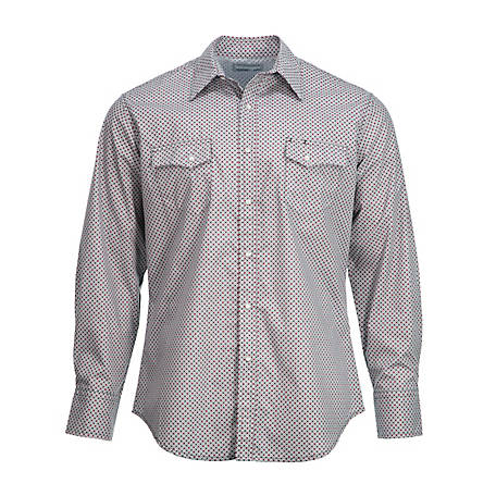 Wrangler Men's Wrancher Print Long Sleeve Shirt