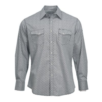 Wrangler Men's Wrancher Print Long Sleeve Shirt Husband likes western shirts
