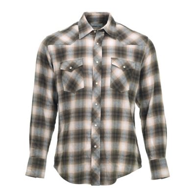 Wrangler Wrancher Flannel Plaid Long Sleeve Shirt
