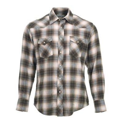 Wrangler Men's Wrancher Flannel Plaid Long-Sleeve Shirt