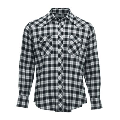Wrangler Men's Wrancher Flannel Plaid Long Sleeve Shirt