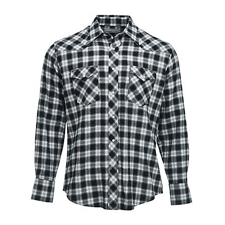 Wrangler Men's Wrancher Flannel Plaid Long Sleeve Shirt