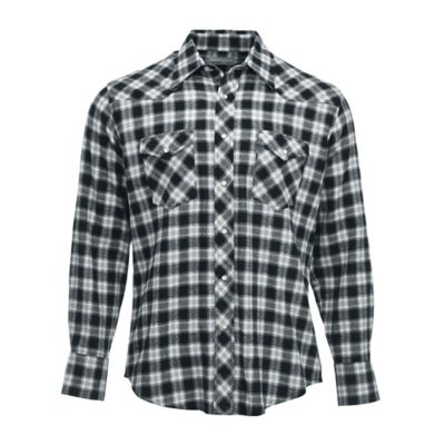 Wrangler Men's Wrancher Flannel Plaid Long-Sleeve Shirt