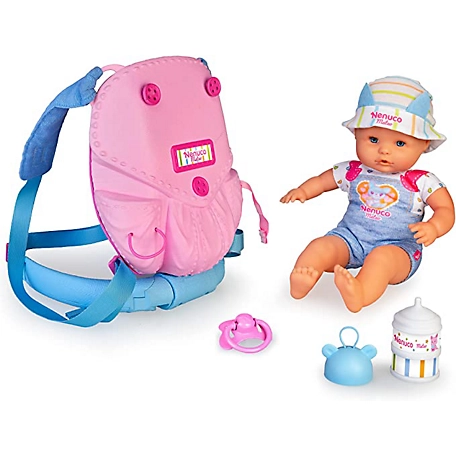 Nenuco On A Walk with Mateo Baby Doll with Baby Carrier, Accessories for Babies, 14.5 cm, 700017206