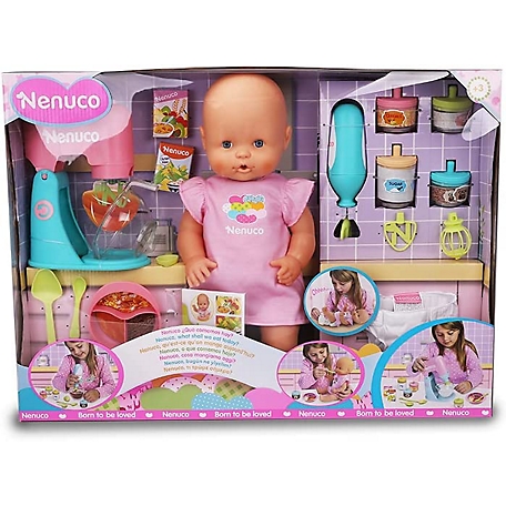 Nenuco Super Meals Baby Doll with Recipe Book, Kitchen Accessories, 2 In 1 Blender, 17.5 cm, 700016649