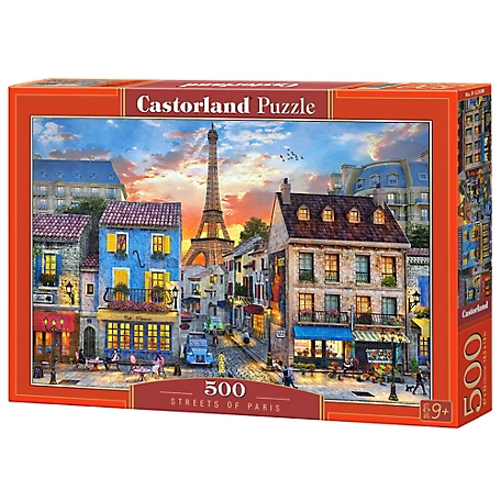 Castorland Streets of Paris 500 pc. Jigsaw Puzzle, Adult Puzzles, B-52684
