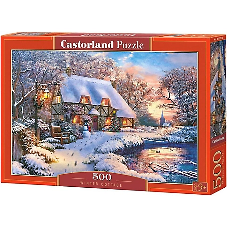 Castorland Winter Cottage 500 Piece Jigsaw Puzzle, Adult Puzzles