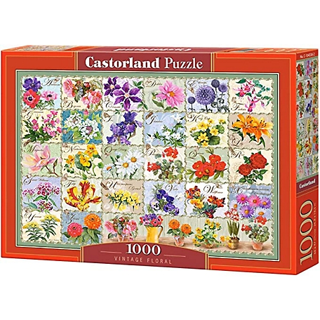 Castorland Vintage Floral 1000 pc. Jigsaw Puzzle, Adult Puzzle, C-1043381-2