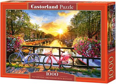 Castorland Picturesque Amsterdam with Bicycles 1000 pc. Jigsaw Puzzle, Adult Puzzle, C-104536-2