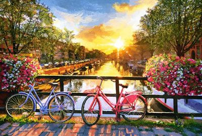 Image showing  Picturesque Amsterdam with Bicycles 1000 pc. Jigsaw Puzzle, Adult Puzzle, C-104536-2