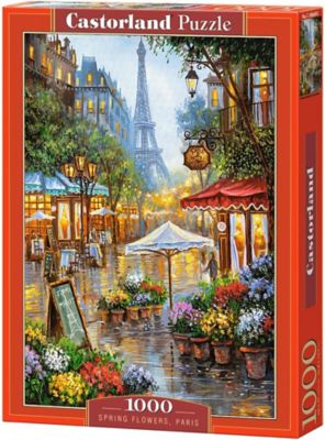 Castorland Spring Flowers, Paris 1000 pc. Jigsaw Puzzle, Adult Puzzle C-103669-2