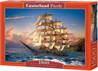 Castorland Sailing at Sunset 1500 pc. Jigsaw Puzzles, Adult Puzzles, C-151431-2