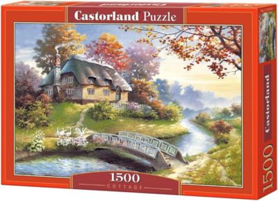 Castorland 1500 pc. Jigsaw Puzzles, Cottage, Pond, Countryside, Adult Puzzles, C-150359-2