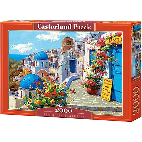 Castorland Spring in Santorini 2000 pc. Jigsaw Puzzles, Greece, Adult Puzzles C-200603-2
