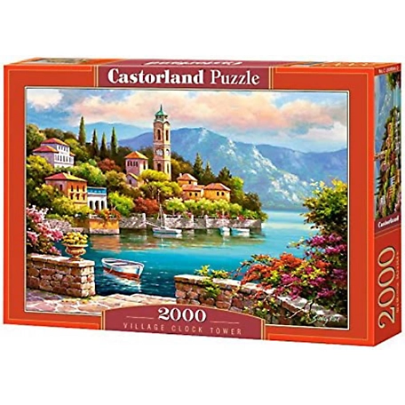 Castorland Village Clock Tower 2000 pc. Jigsaw Puzzles, Adult Puzzles, C-200696-2