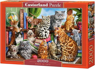 Castorland House of Cats 2000 pc. Jigsaw Puzzles, Adult Puzzles, C-200726-2