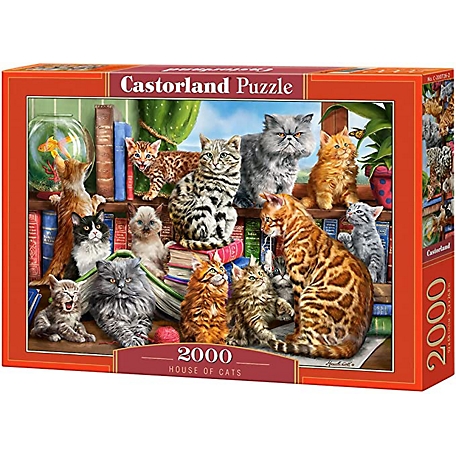 Castorland House of Cats 2000 pc. Jigsaw Puzzles, Adult Puzzles, C-200726-2