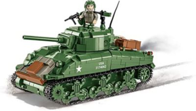Cobi Company of Heroes 3 Sherman M4A1 Tank Model, 1:35 Scale
