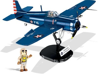 Cobi Historical Collection World War II F4F Wildcat Plane Model, 1:32 Scale