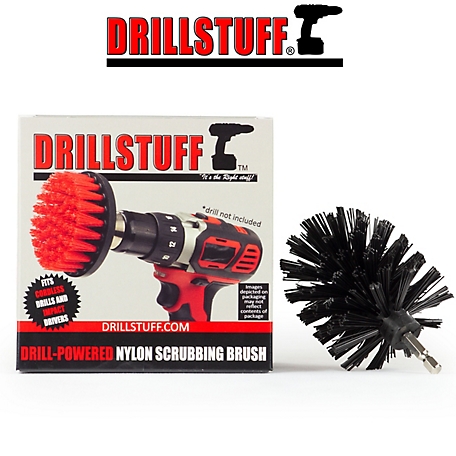 Drillstuff Wire-Free Grill Brush, BBQ Grill Cleaning, Electric Smoker Rack Scrubber, Cast Iron Skillet Cleaning Brush, K-M-QC-DS