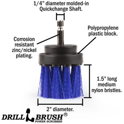 Image showing  Hot Tub Scrub Brush, Spa, Pool Brush, Bathroom Accessories, Shower Cleaner, Shower Door, Bath Mat, 2IN-L-B-QC-DB