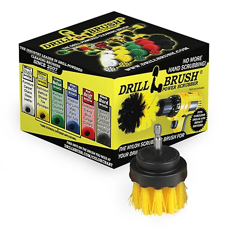 Drillbrush Cleaning Brush for Cleaning Bathroom Surfaces, Tile & Grout, Hard Water Stains, Rust & Mineral Deposit Removal