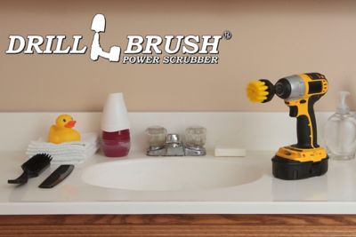 Image showing 5 th Drillbrush Cleaning Brush for Cleaning Bathroom Surfaces, Tile & Grout, Hard Water Stains, Rust & Mineral Deposit Removal