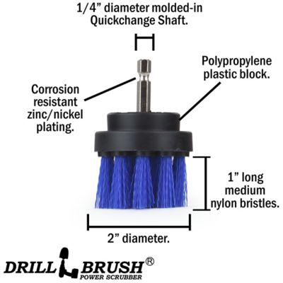 Image showing  Pool Cleaner, Hot Tub, Spa, Bird Bath, Fountain- Boat Brush, Carpet Cleaner, 2IN-S-B-QC-DB