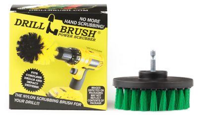 Drillbrush Kitchen Cooktop Cleaning Brush, Griddle, Oven, Cast Iron Skillet, Grout Cleaner, Backsplash, 4IN-S-G-QC-DB