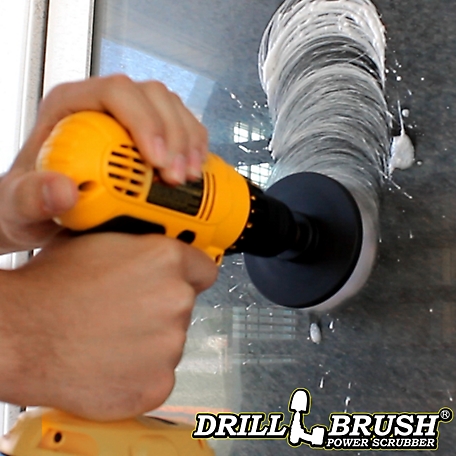 Drillbrush Windshield Cleaning Brush, Upholstery, Interior Auto
