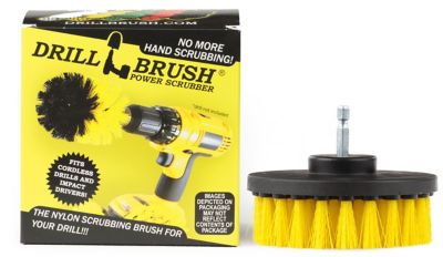 Drillbrush Bathroom Cleaning Brush, Carpet Cleaner, Shower, Sink, Bidet, Tub, Tile, Grout, Flooring, 4IN-S-Y-QC-DB